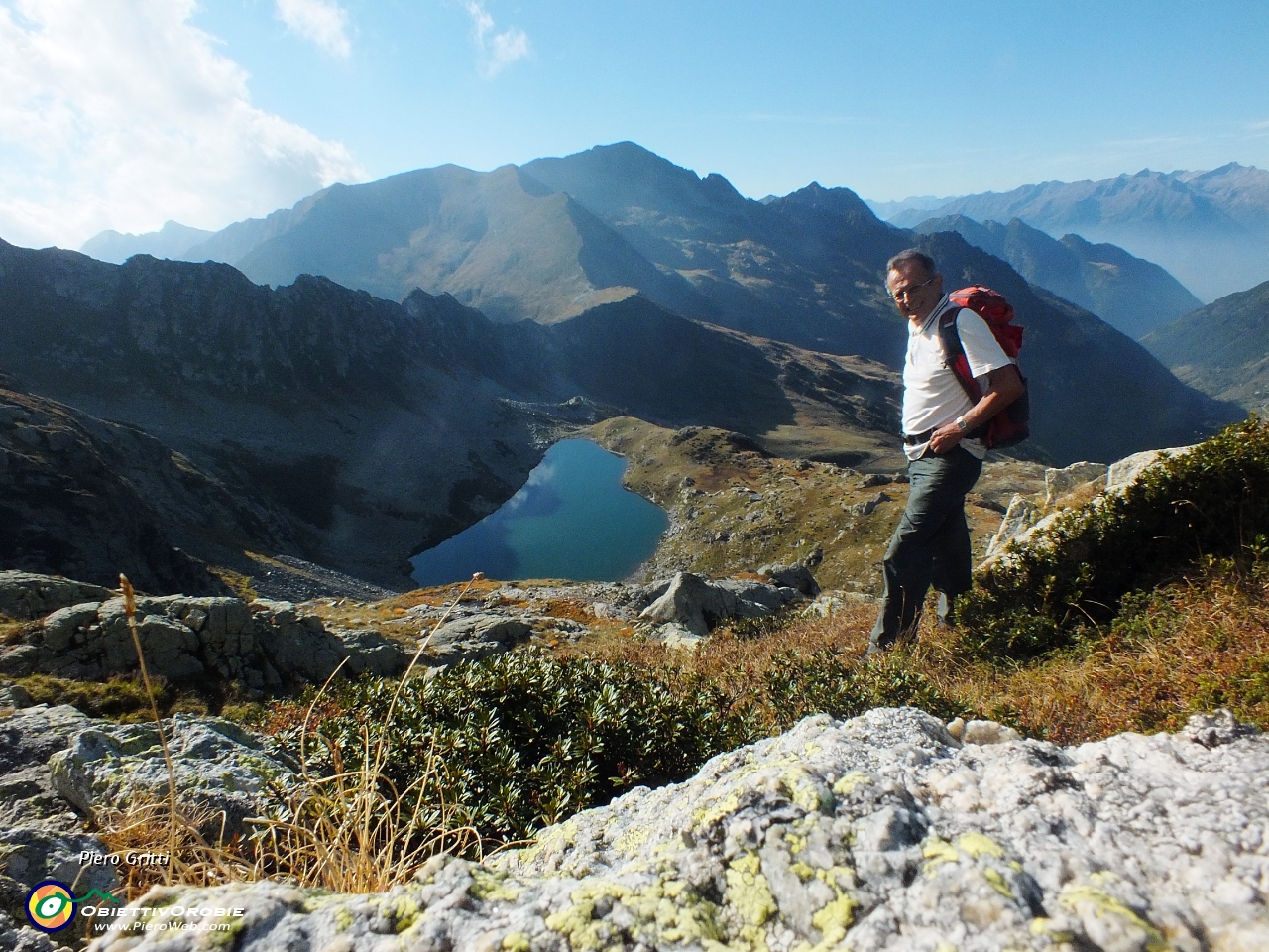 63 Davanti a me Lago di Porcile di Sopra, Cima Lemma, Pizzo Scala, Val lunga.JPG